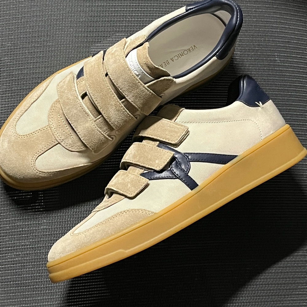 Veronica Beard Beige and Navy Women’s Shoes